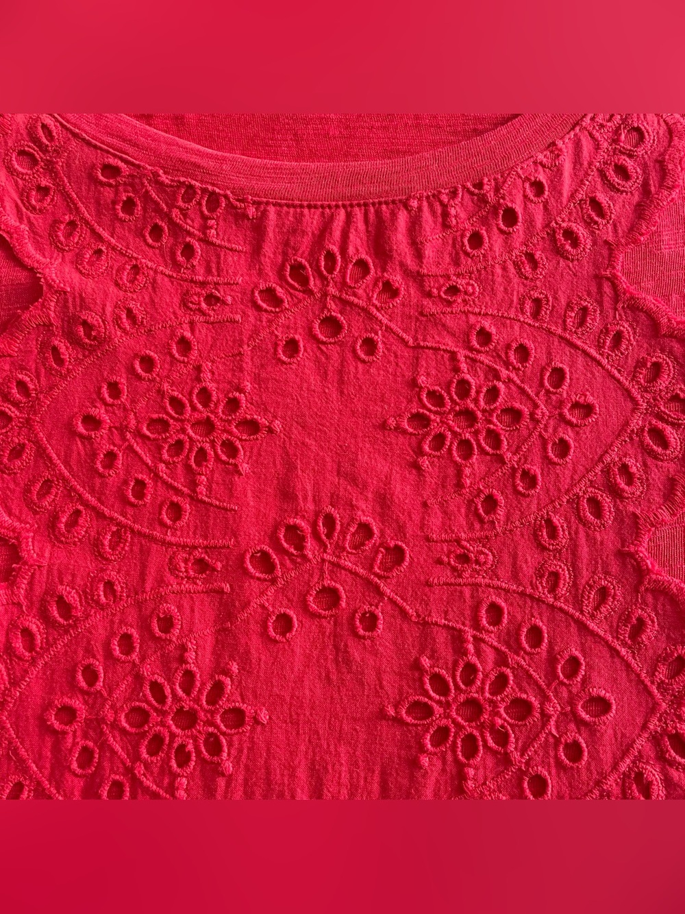 Talbots Eyelet Cotton Tank Shell Size XP or XLP - Picture 5 of 8